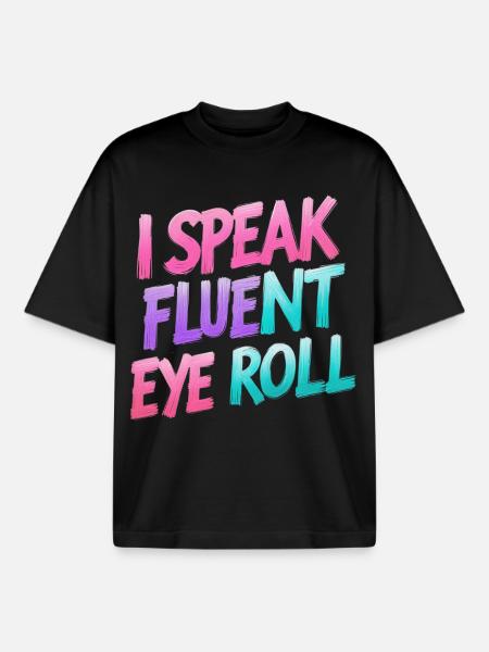 Augenrollen mit Wortwitz - Boxy Heavyweight Unisex Organic T-Shirt von Stanley/Stella - Schwarz