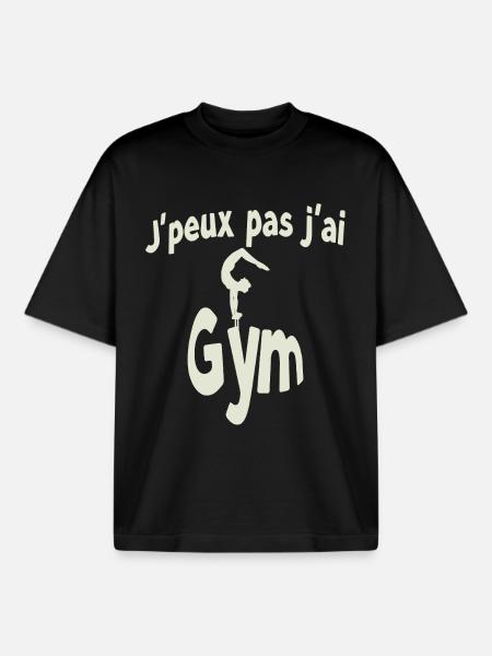 I can't I have Gym - Boxy Heavyweight Unisex Organic T-Shirt by Stanley/Stella - black