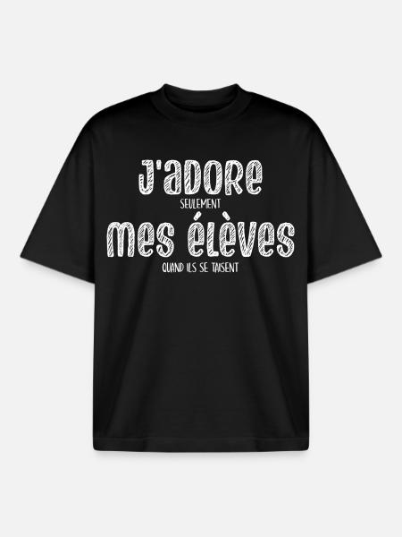 School Humor Teacher - Boxy Heavyweight Unisex Organic T-Shirt by Stanley/Stella - black