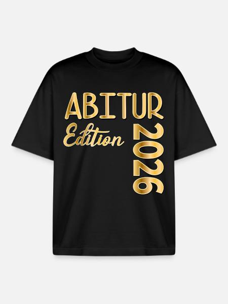 GYMNASIUM ABITUR 2026 - Boxy Heavyweight Unisex Organic T-Shirt von Stanley/Stella - Schwarz