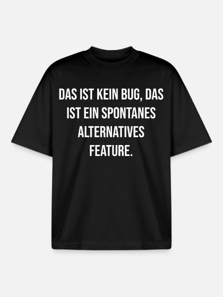 No bug spontaneous feature - Boxy Heavyweight Unisex Organic T-Shirt by Stanley/Stella - black