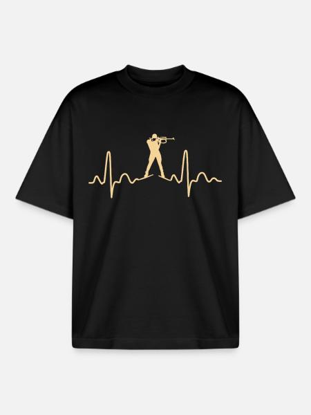 Biathlon Biathlete - Boxy Heavyweight Unisex Organic T-Shirt by Stanley/Stella - black