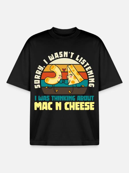Mac and Cheese Liebes-Pärchen Retro - Boxy Heavyweight Unisex Organic T-Shirt von Stanley/Stella - Schwarz