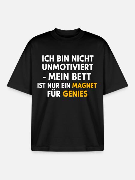 Magnet for Genie's Bed Saying - Boxy Heavyweight Unisex Organic T-Shirt by Stanley/Stella - black