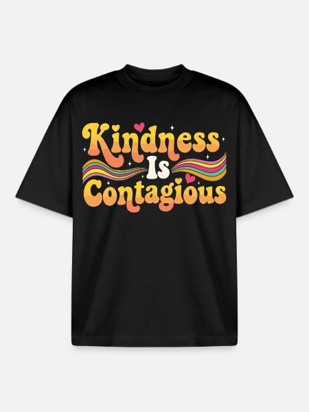 Kindness Emotional Learning Teacher SEL - Boxy Heavyweight Unisex Organic T-Shirt by Stanley/Stella - black