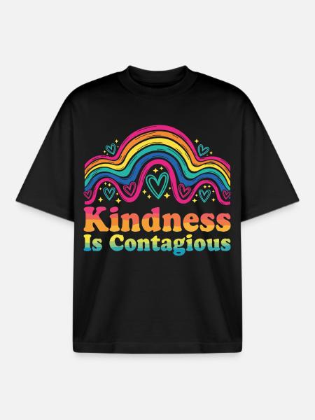 Kindness Emotional Learning Teacher SEL - Boxy Heavyweight Unisex Organic T-Shirt by Stanley/Stella - black