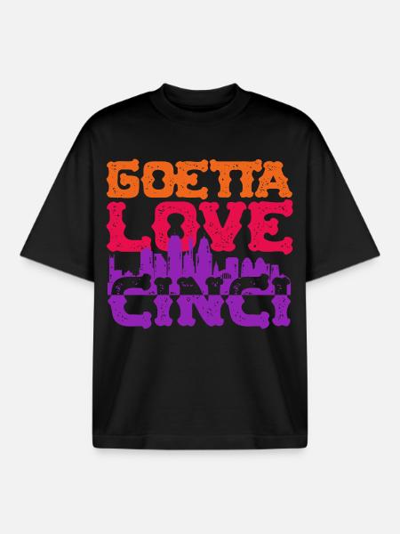 Goetta Love Cinci Wurst - Boxy Heavyweight Unisex Organic T-Shirt von Stanley/Stella - Schwarz