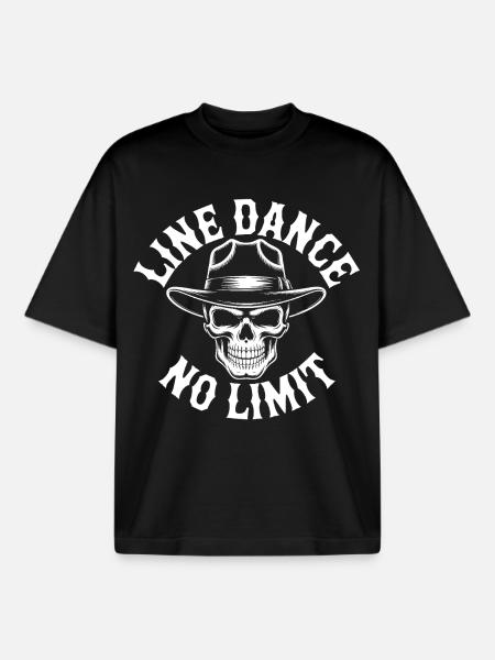 Line Dance Skull No Limit - Boxy Heavyweight Unisex Organic T-Shirt von Stanley/Stella - Schwarz