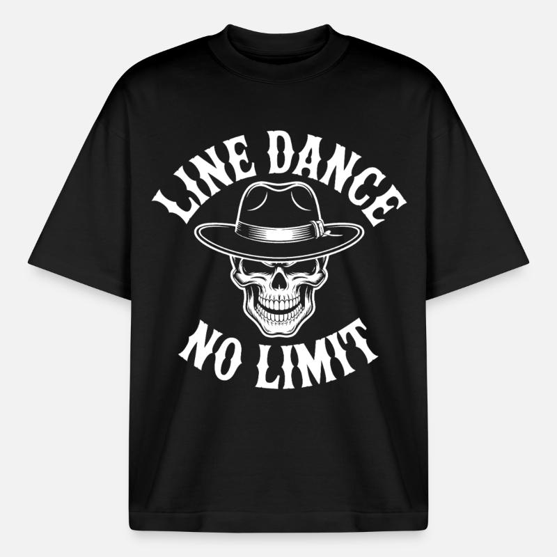 Line Dance Skull No Limit - Boxy Heavyweight Unisex Organic T-Shirt von Stanley/Stella - Schwarz