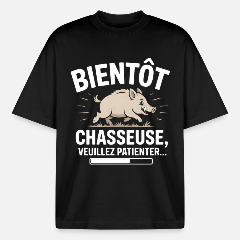 Bald ein Jäger - Boxy Heavyweight Unisex Organic T-Shirt von Stanley/Stella - Schwarz