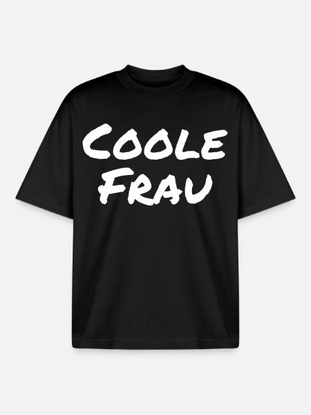 Coole Frau Lustiger Spruch - Boxy Heavyweight Unisex Organic T-Shirt von Stanley/Stella - Schwarz