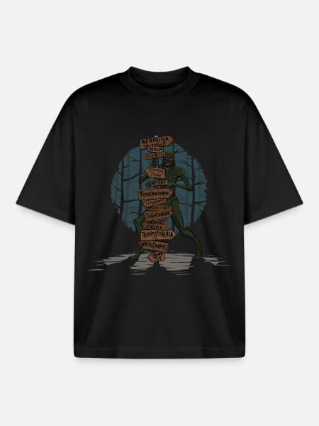Evil Places - Boxy Heavyweight Unisex Organic T-Shirt by Stanley/Stella - black
