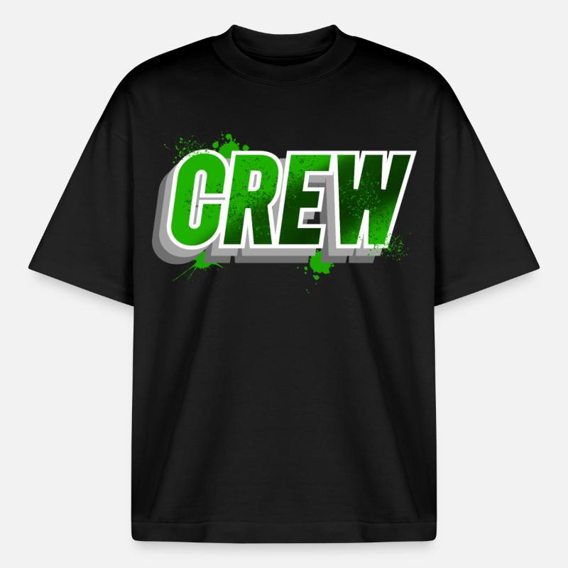 crew - Heavyweight Boxy Unisex T-Shirt by Stanley/Stella - black