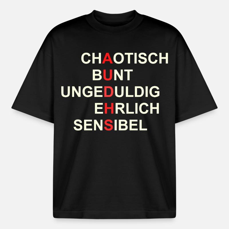 AUDHS Visibly different. Visible I. - Boxy Heavyweight Unisex Organic T-Shirt by Stanley/Stella - black