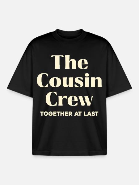 Cousin Crew Reunited - Boxy Heavyweight Unisex Organic T-Shirt by Stanley/Stella - black