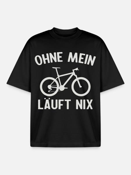 Nothing works without my bike - Boxy Heavyweight Unisex Organic T-Shirt by Stanley/Stella - black