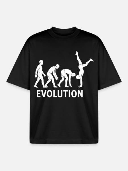 Calisthenics Evolution Fitness-Studio-Training - Boxy Heavyweight Unisex Organic T-Shirt von Stanley/Stella - Schwarz