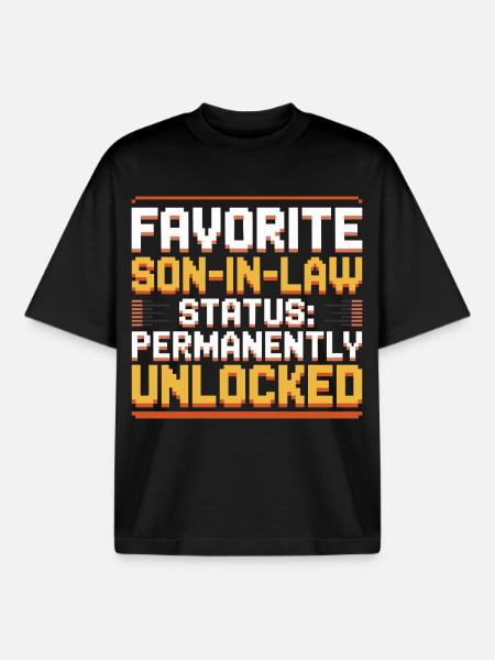Schwiegermutter Retro Lustiger Schwiegervater - Boxy Heavyweight Unisex Organic T-Shirt von Stanley/Stella - Schwarz