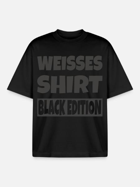 Weißes Shirt Black Edition - Boxy Heavyweight Unisex Organic T-Shirt von Stanley/Stella - Schwarz