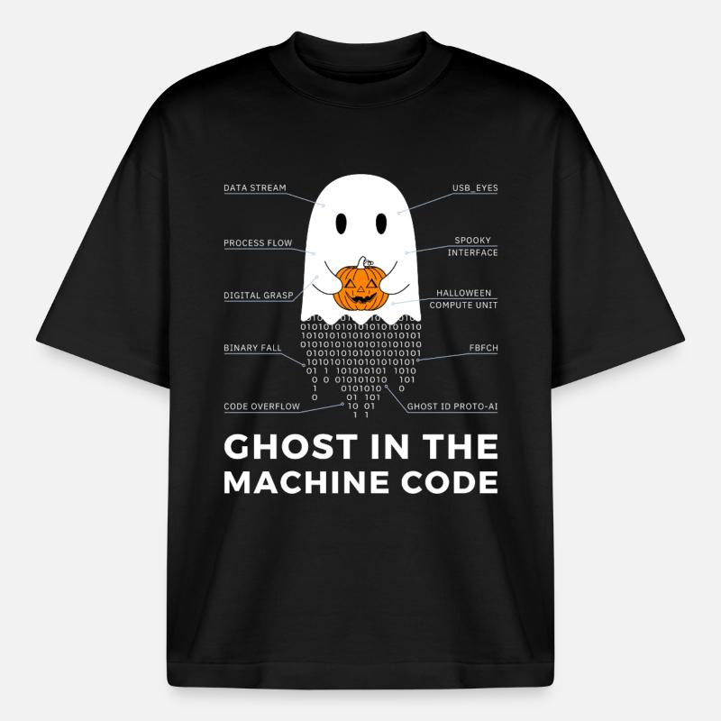 Lustiger Programmierer, Programmierer Halloween T-Shirt - Boxy Heavyweight Unisex Organic T-Shirt von Stanley/Stella - Schwarz
