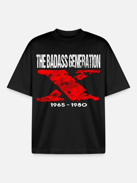 Generation X 1965 1980 Retro - Boxy Heavyweight Unisex Organic T-Shirt von Stanley/Stella - Schwarz