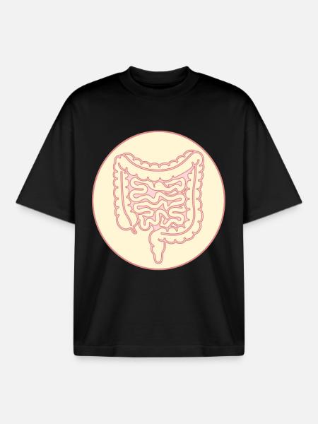 DARM DICKDARM DÜNNDARM - Boxy Heavyweight Unisex Organic T-Shirt von Stanley/Stella - Schwarz