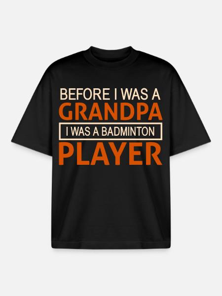 Badminton Papi - T-shirt unisexe boxy épais biologique Stanley/Stella - noir