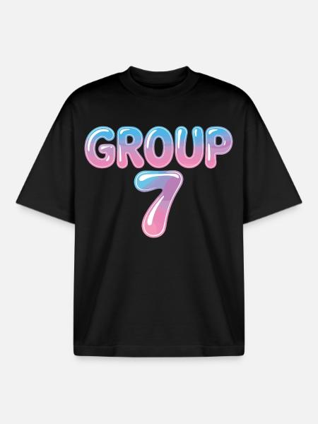 Sjov Gruppe 7 67 Meme Halloween Kostume - Stanley/Stella unisex boxy heavyweight T-shirt økologisk - sort