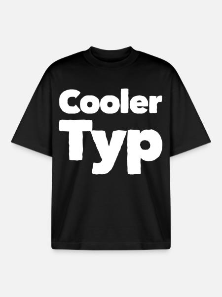 cool guy - Boxy Heavyweight Unisex Organic T-Shirt by Stanley/Stella - black