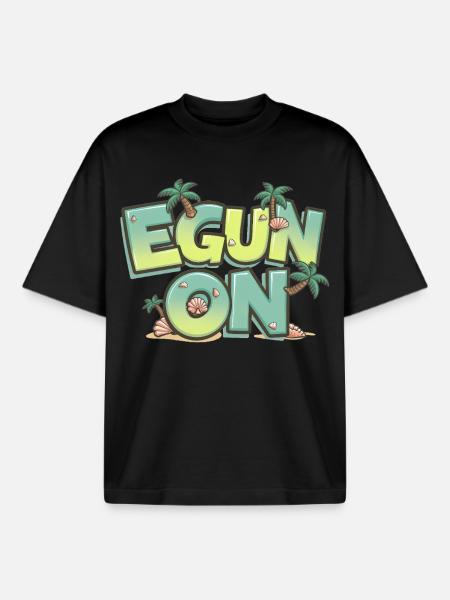 Egun On Pays Basque Bonjour Identité Basque - T-shirt unisexe boxy épais biologique Stanley/Stella - noir