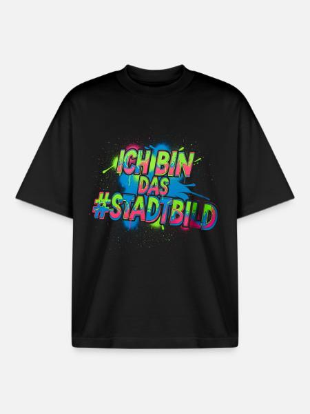 Urban_Graffiti_T-shirt - Boxy Heavyweight Unisex Organic T-Shirt von Stanley/Stella - Schwarz