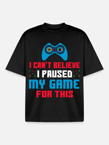 Gamer - Boxy Heavyweight Unisex Organic T-Shirt von Stanley/Stella - Schwarz