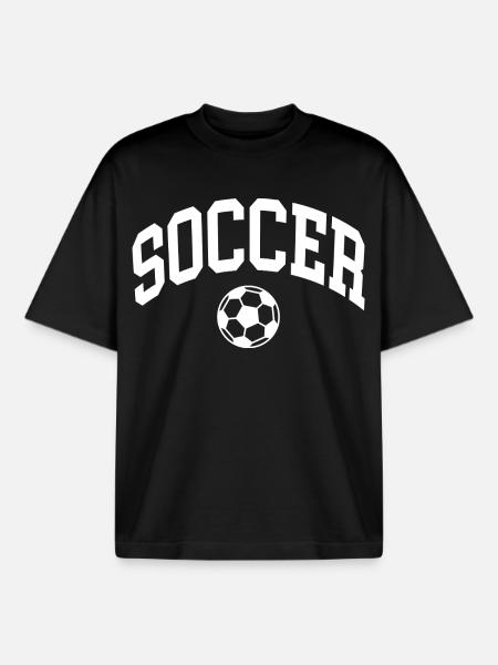 Soccer - Boxy Heavyweight Unisex Organic T-Shirt von Stanley/Stella - Schwarz