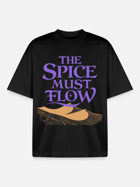 The Spice Must Flow - Boxy Heavyweight Unisex Organic T-Shirt by Stanley/Stella - black