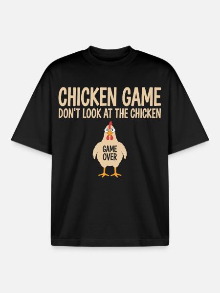 Game Theory Chickens Game - Boxy Heavyweight Unisex Organic T-Shirt by Stanley/Stella - black