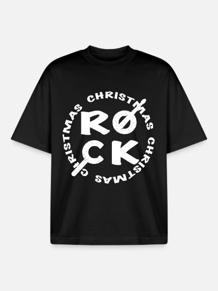 Christmas Rock - Drums - Music - Boxy Heavyweight Unisex Organic T-Shirt by Stanley/Stella - black