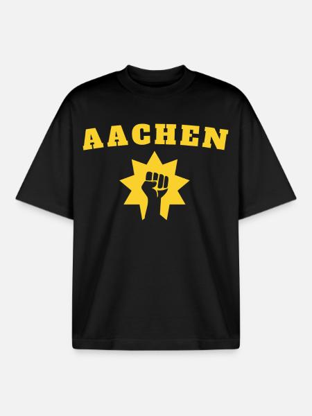 Aachen - Boxy Heavyweight Unisex Organic T-Shirt von Stanley/Stella - Schwarz