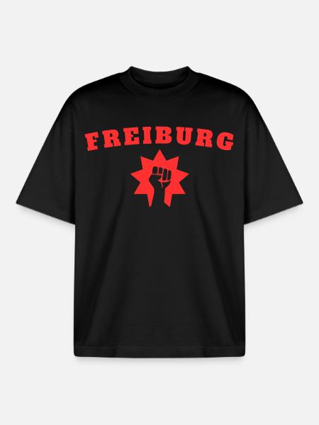 Fribourg - T-shirt unisexe boxy épais biologique Stanley/Stella - noir