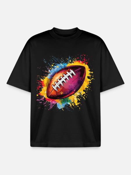 Football - Boxy Heavyweight Unisex Organic T-Shirt von Stanley/Stella - Schwarz