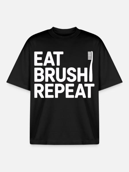 Zahnarztpraxis Mundgesundheit Design - Boxy Heavyweight Unisex Organic T-Shirt von Stanley/Stella - Schwarz