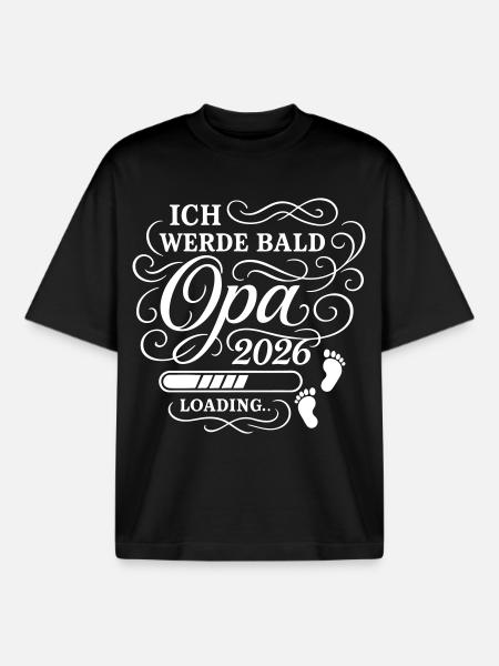 Ich werde bald Opa 2026 - Boxy Heavyweight Unisex Organic T-Shirt von Stanley/Stella - Schwarz
