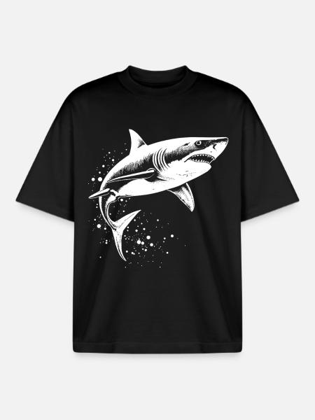 Shark Predator Ocean Predator - Boxy Heavyweight Unisex Organic T-Shirt by Stanley/Stella - black