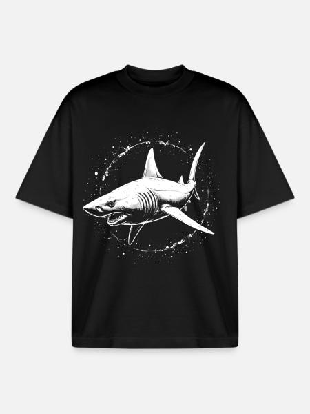 Shark Predator Ocean Predator - Boxy Heavyweight Unisex Organic T-Shirt by Stanley/Stella - black