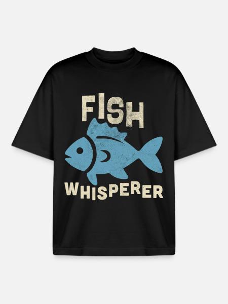 fish whisperer - Boxy Heavyweight Unisex Organic T-Shirt von Stanley/Stella - Schwarz