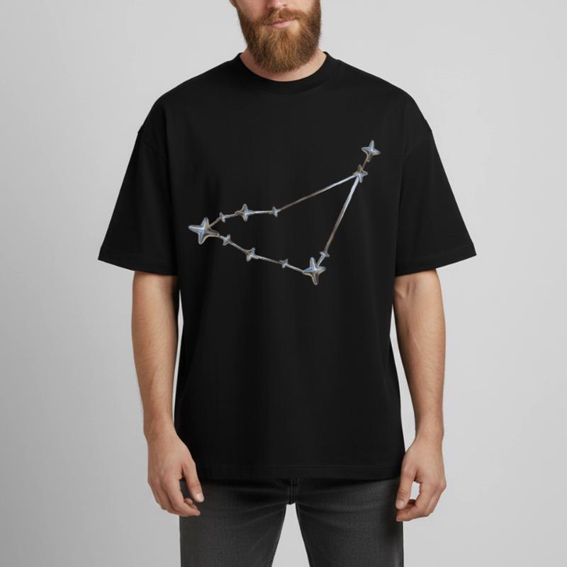 Rangée d’étoiles Conception de constellation T-shirt unisexe boxy épais biologique Stanley/Stella