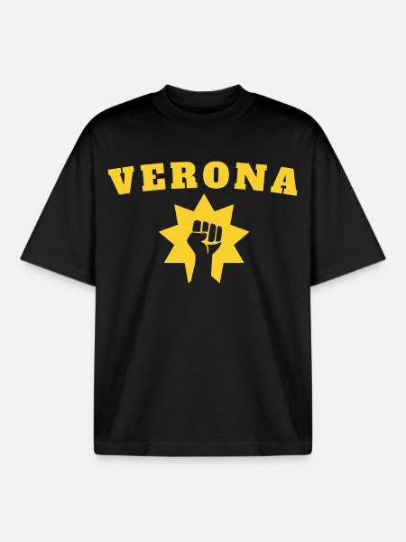 Vérone - T-shirt unisexe boxy épais biologique Stanley/Stella - noir