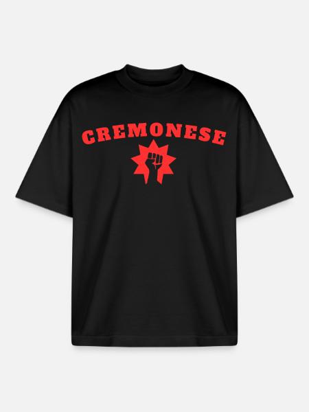 Cremonese - Boxy Heavyweight Unisex Organic T-Shirt by Stanley/Stella - black