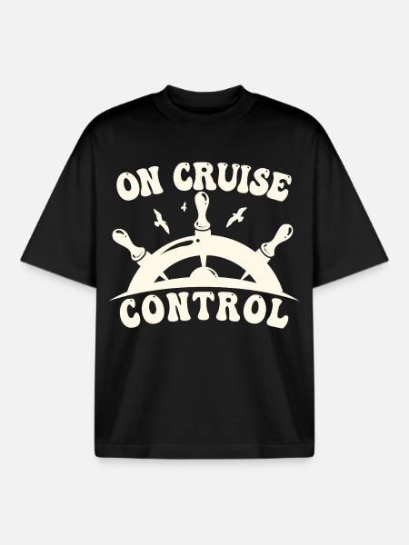 On Cruise Control - Boxy Heavyweight Unisex Organic T-Shirt by Stanley/Stella - black