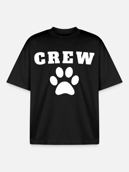 Crew Dog - Boxy Heavyweight Unisex Organic T-Shirt von Stanley/Stella - Schwarz