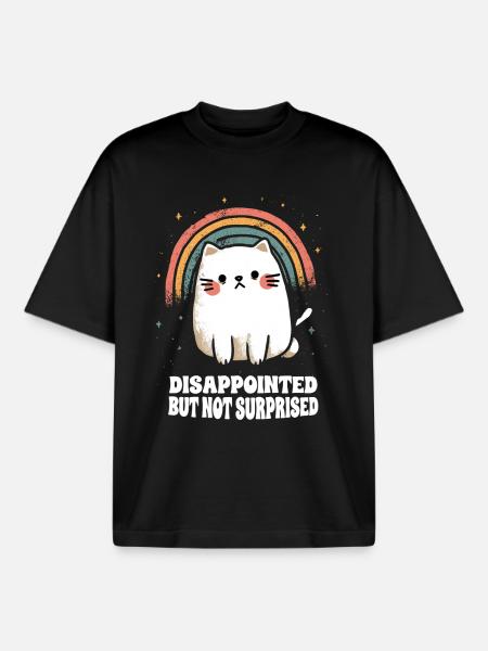 disappointed - Boxy Heavyweight Unisex Organic T-Shirt by Stanley/Stella - black